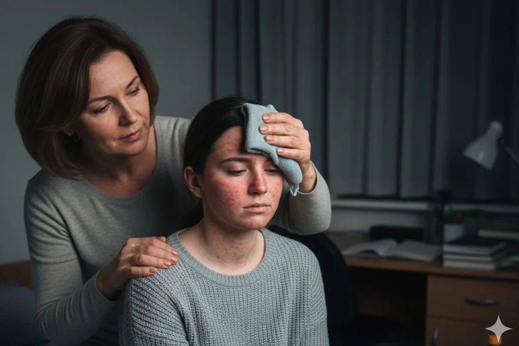 Cuidados durante y después del brote del sarampión