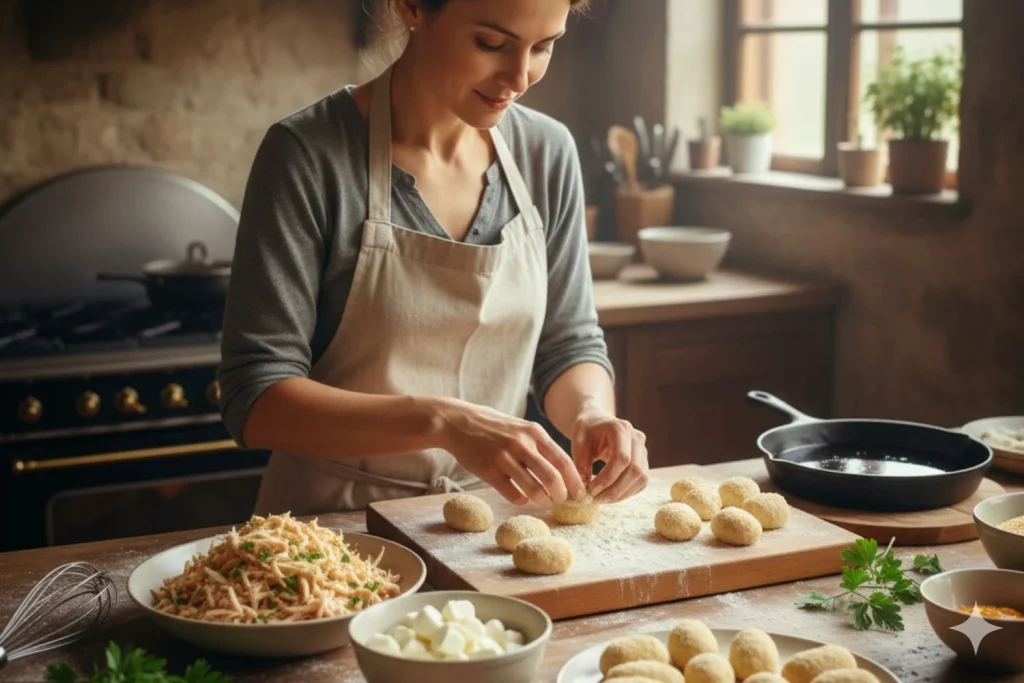 Sin harina ni aceite: la receta viral de las croquetas de pollo