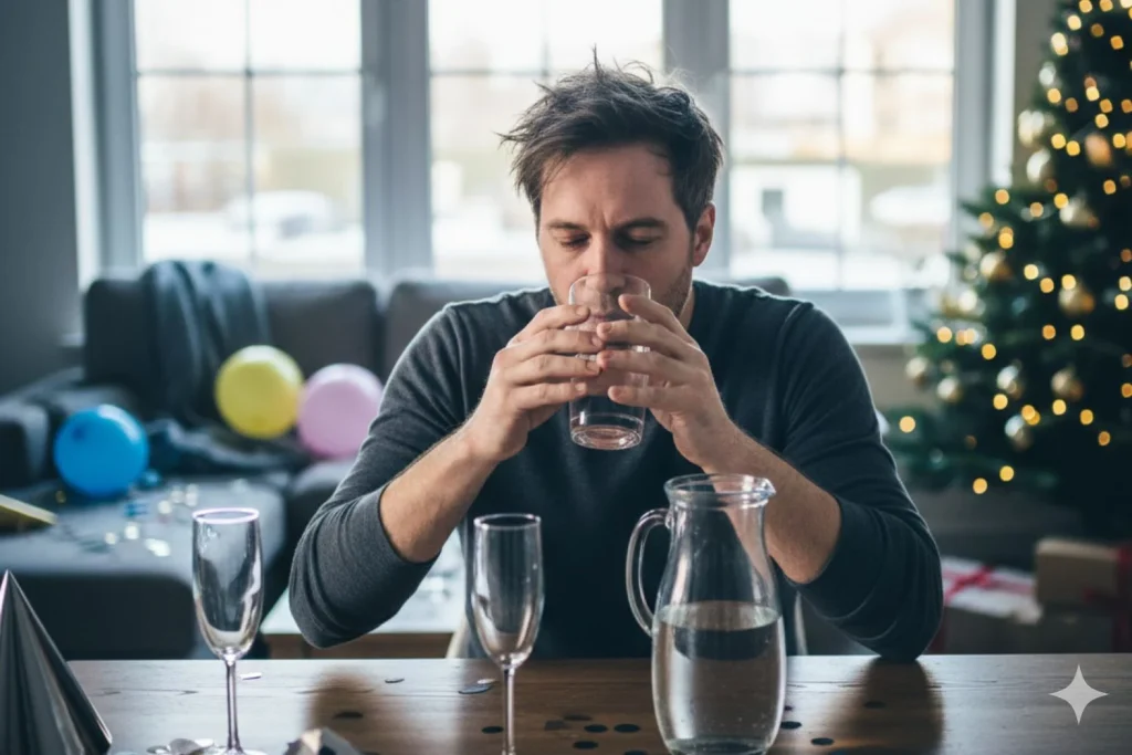 Para aliviar la resaca de Nochevieja necesitas una buena hidratación