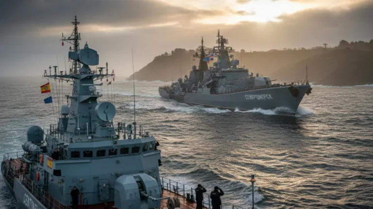 Alerta en la costa gallega: la Armada intercepta un convoy ruso y el motivo va mucho más allá de una simple travesía