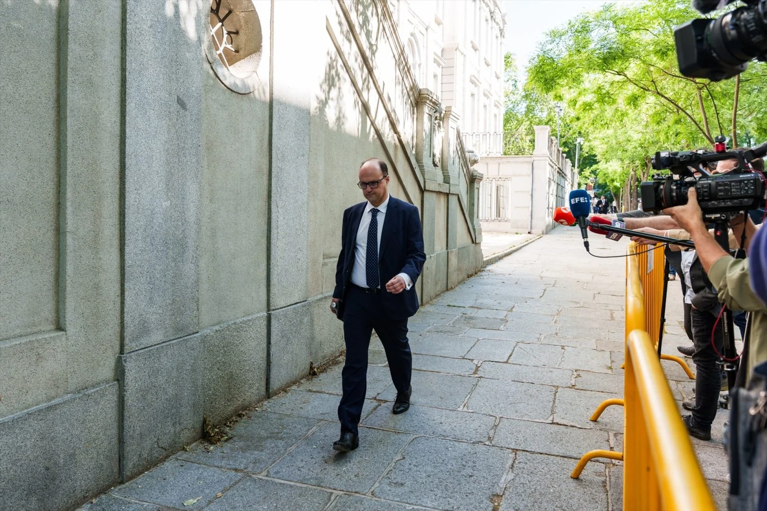 El ex jefe de Gabinete de Reyes Maroto cuando era ministra de Industria, Juan Ignacio Díaz Bidart, llega a declarar por el ‘caso Koldo’ al Tribunal Supremo, a 21 de mayo de 2025, en Madrid (España). AGENCIAS