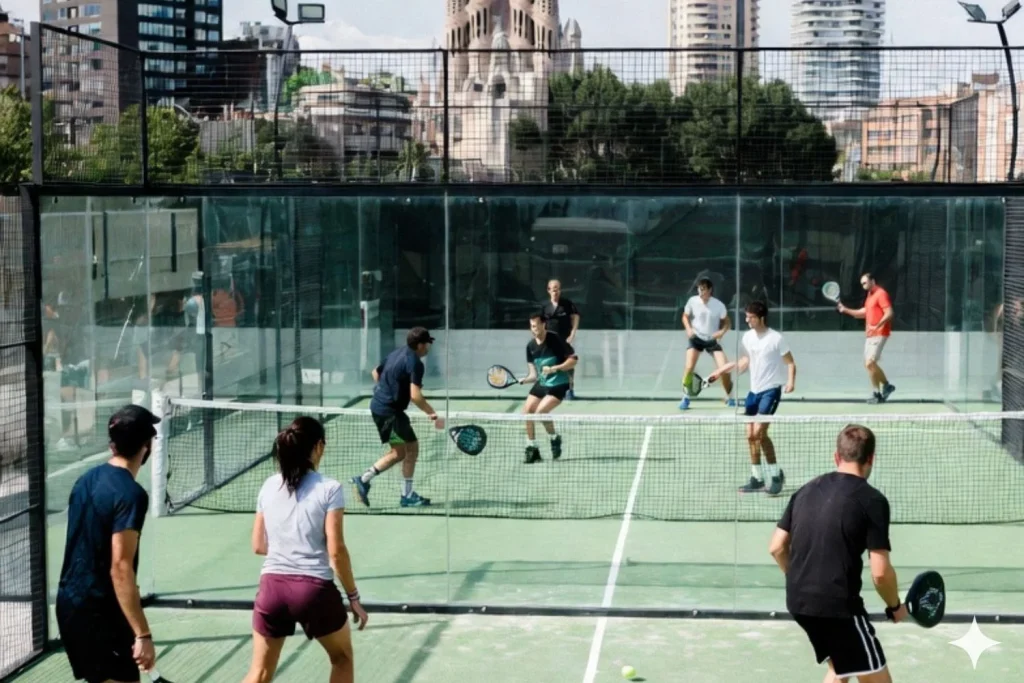 En Barcelona puedes jugar pádel gratis