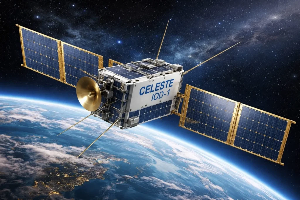 España lidera mediante GMV la nueva soberanía tecnológica en navegación de la Unión Europea 1 Moncloa Celeste en Órbita (Imagen creada por IA)