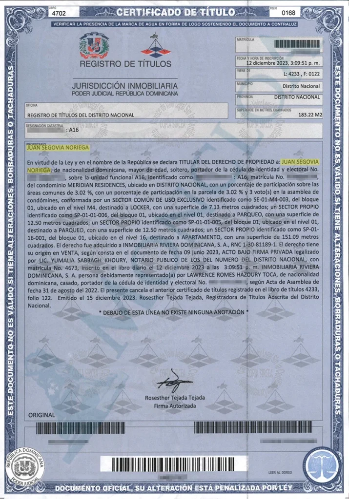 Certificado de titulo Segovia 1 Moncloa