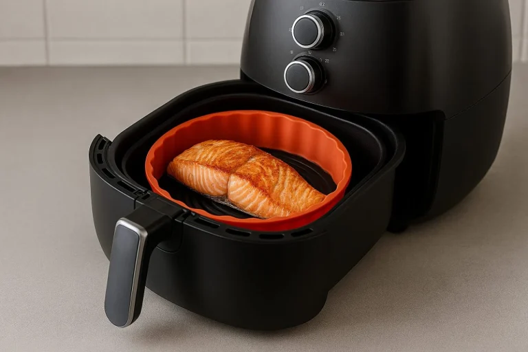 Por qué nunca deberías cocinar salmón en Air Fryer sin este accesorio: Tu salud lo agradecerá