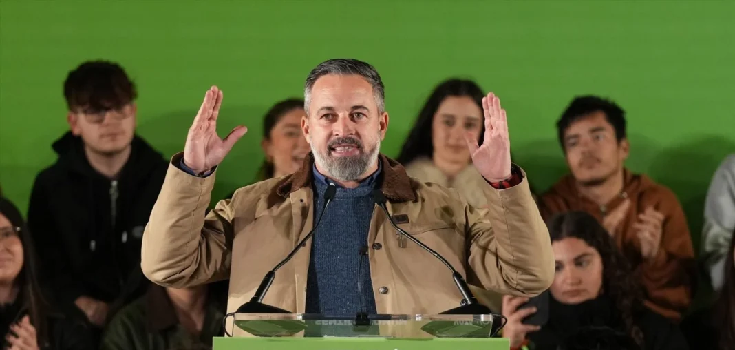 santiago_abascal_cierra_campana_vox_13_marzo_2026_valladolid Santiago Abascal, lider de VOX, en el cierre de campaña de las elecciones de Castilla y León. EP