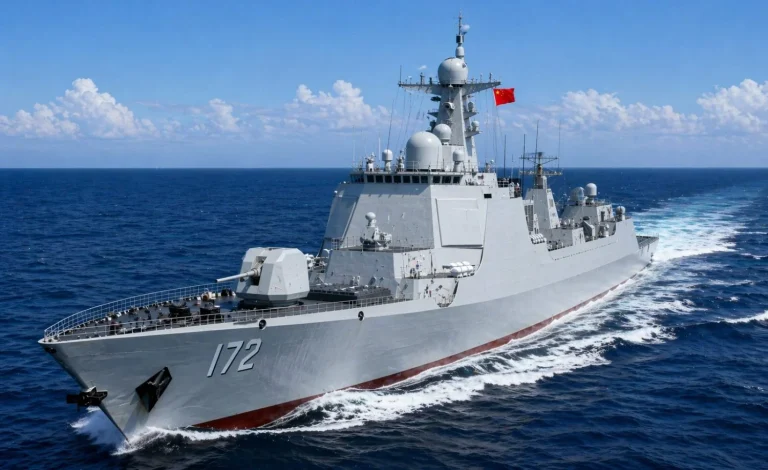Duelo en Ormuz: Un destructor chino Tipo 052DL desafía el bloqueo naval de Trump contra Irán
