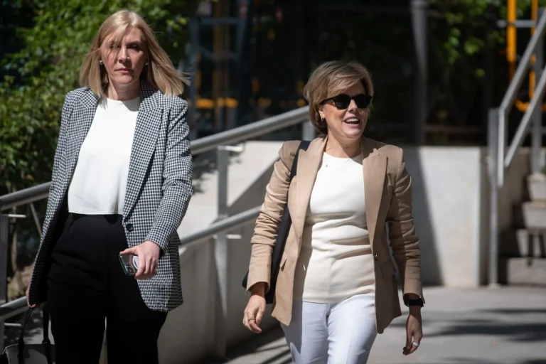 Soraya Sáenz de Santamaría, a la salida del juicio Kitchen. AGENCIAS