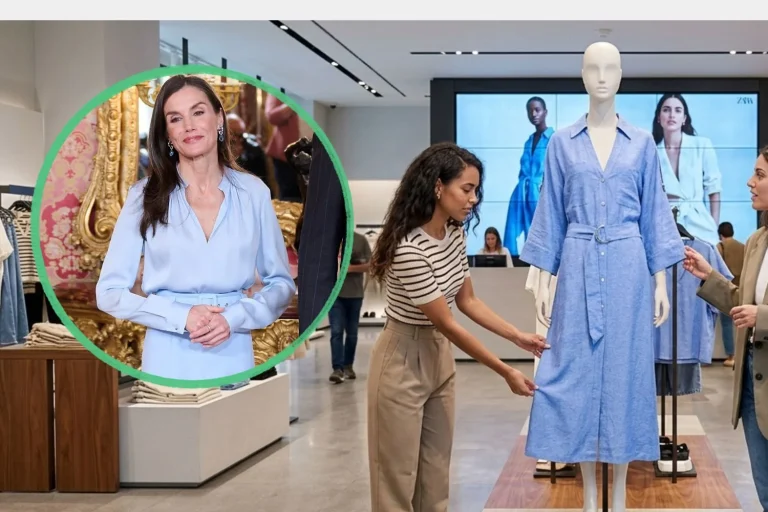 Letizia rescata su vestido azul más viral: Inditex tiene el "clon" que ya vuela de las tiendas de Madrid
