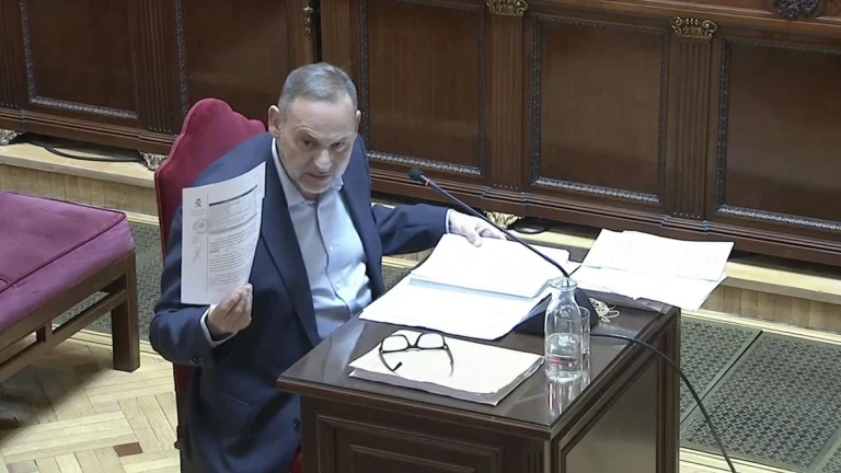 El ex ministro José Luis Ábalos durante el juicio. AGENCIAS