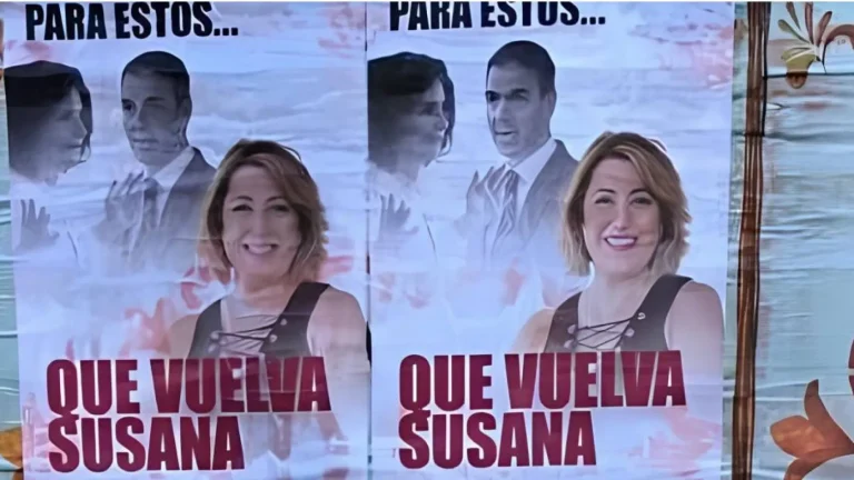 El PSOE señala al PP por los carteles ‘susanistas’: «Ya hicieron lo mismo en 2019»