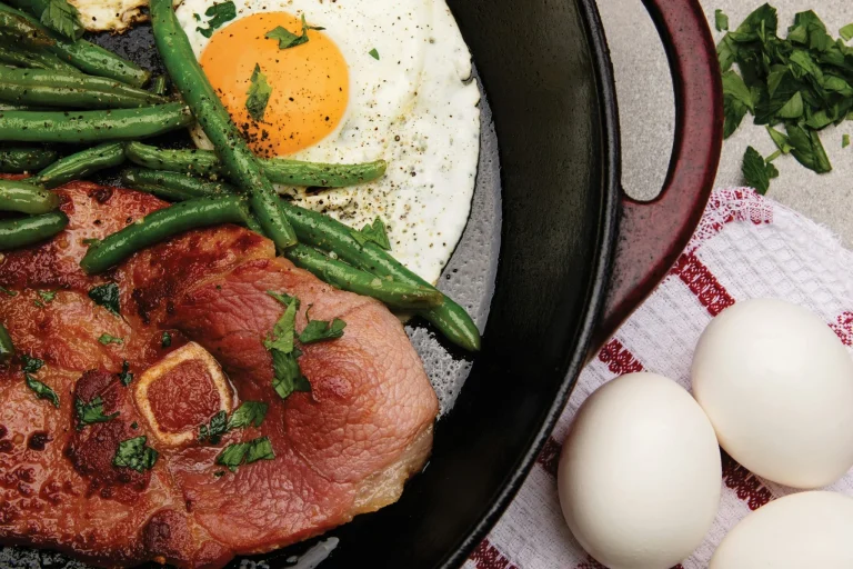 huevos con guisantes airfryer