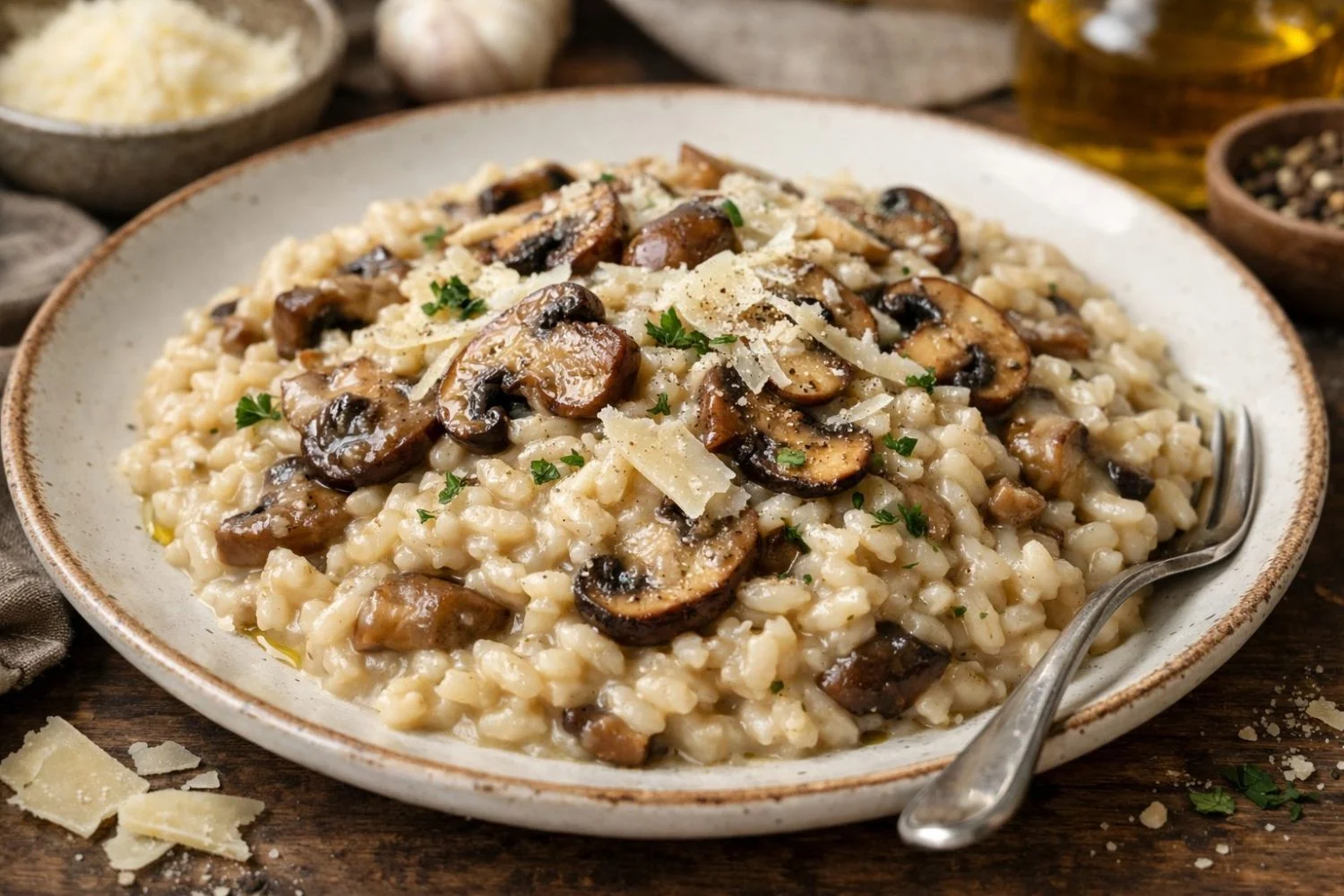 Sorprende a todos este domingo con el risotto de setas y parmesano ultra cremoso que no necesita nata Sorprende a todos este domingo con el risotto de setas y parmesano ultra cremoso que no necesita nata