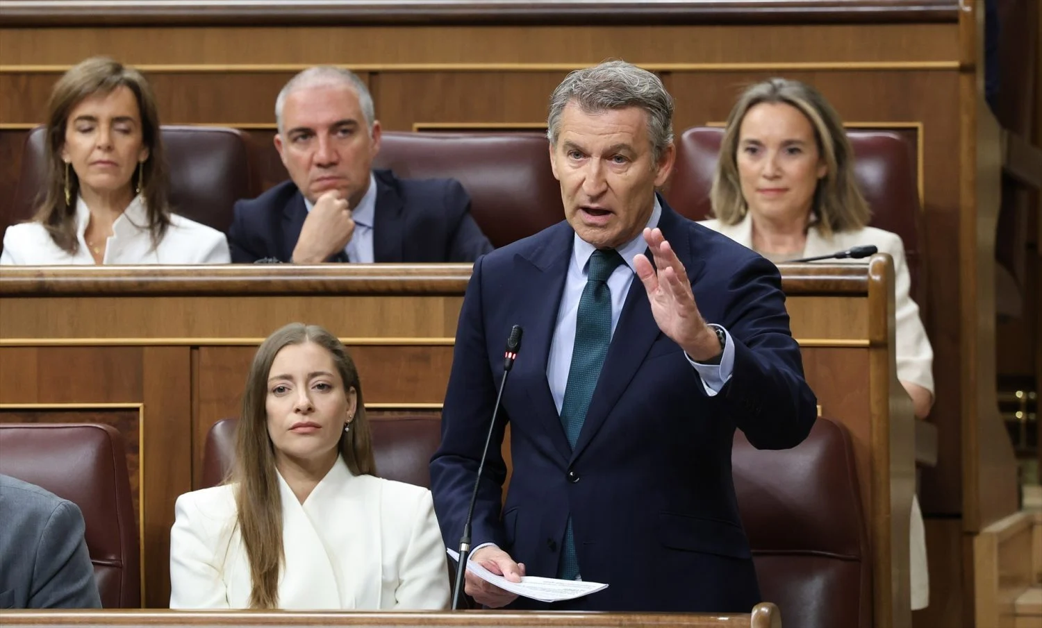 El presidente del Partido Popular, Alberto Núñez Feijóo, interviene durante una sesión de control al Gobierno (2) El presidente del Partido Popular, Alberto Núñez Feijóo, interviene durante una sesión de control al Gobierno (Fuente: Agencias)