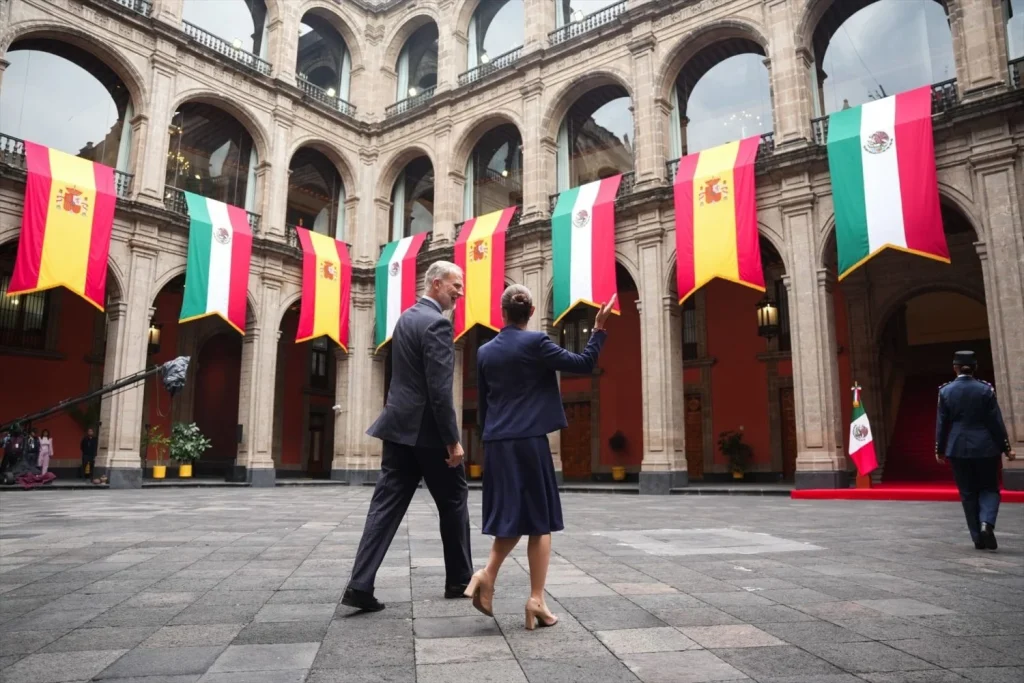 EuropaPress 7623396 rey felipe vi presidenta mexico claudia sheinbaum encuentro institucional Moncloa