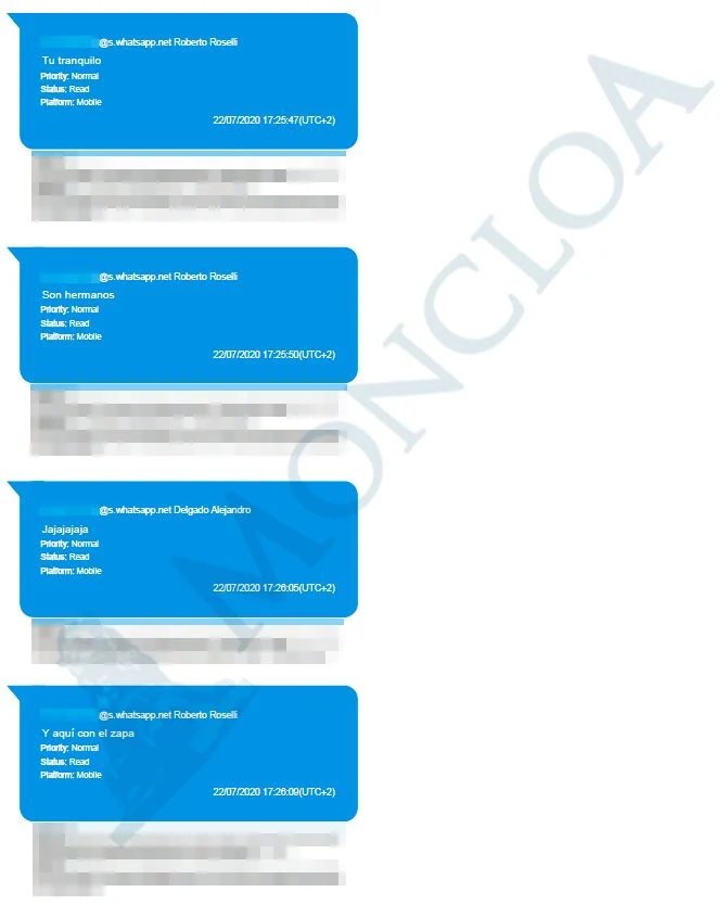Los chats del Caso Zapatero: "Si quiere comer que nos mueva el expediente dentro de la Sepi" 8 Moncloa plus ultra 13 Moncloa