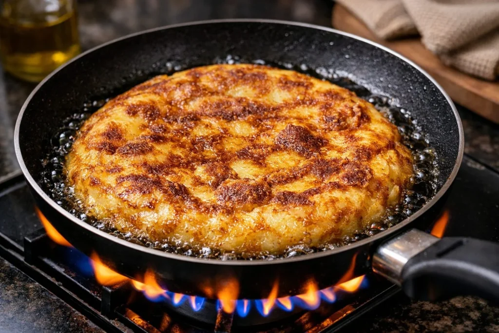 Por qué tu tortilla de patatas queda seca y sin sabor, el fallo que cometes al freír la patata a fuego alto 1 Moncloa El secreto químico del pochado a baja temperatura