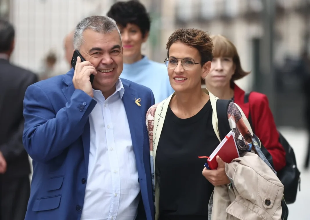 Santos Cerdán y María Chivite en una foto de archivo. AGENCIAS