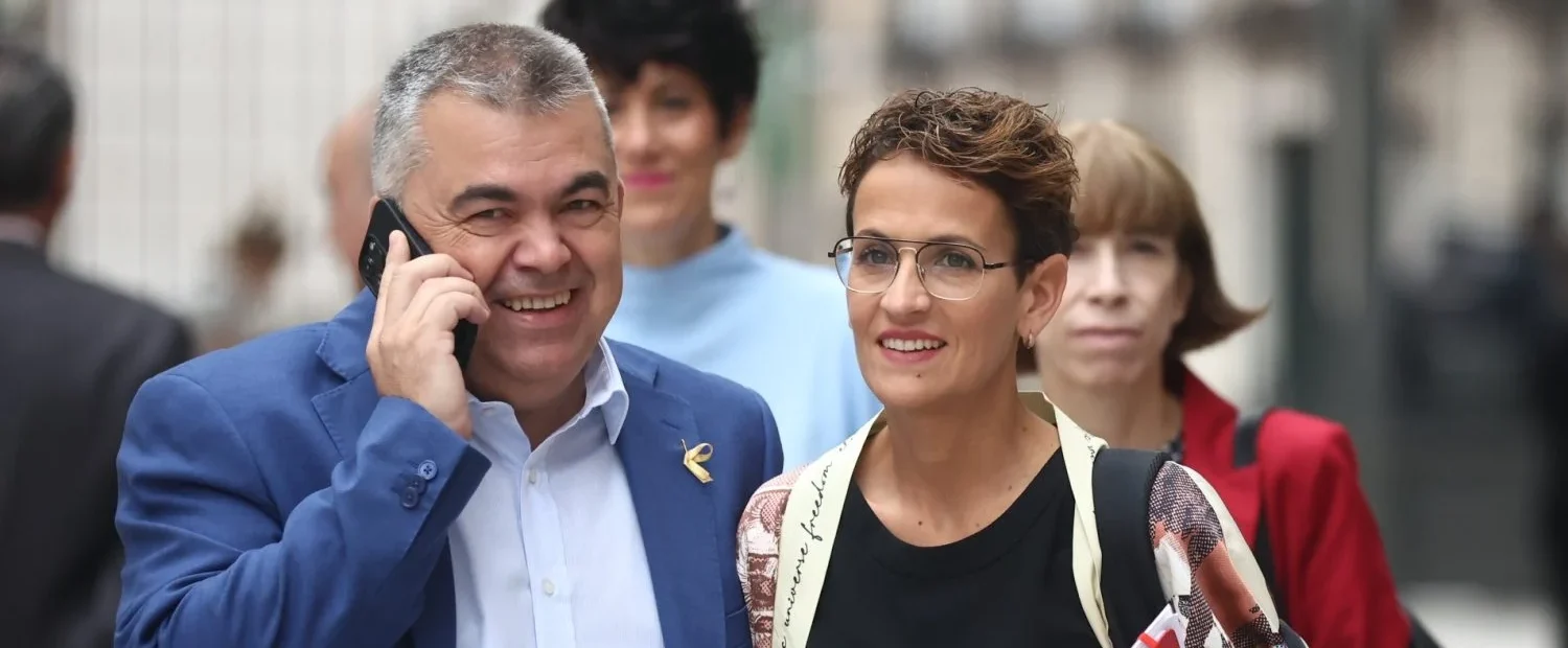 Santos Cerdán y María Chivite en una foto de archivo. AGENCIAS