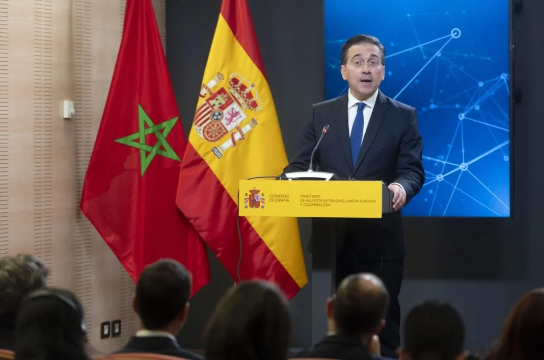 El ministro de Asuntos Exteriores, Unión Europea y Cooperación, José Manuel Albares, en un encuentro con el Gobierno de Marruecos. Foto: Europa Press. El ministro de Asuntos Exteriores, Unión Europea y Cooperación, José Manuel Albares, en un encuentro con el Gobierno de Marruecos. Foto: Europa Press.