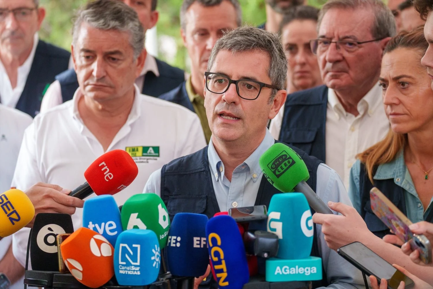 El ministro de Presidencia, Justicia y Relaciones con las Cortes, Félix Bolaños El ministro de Presidencia, Justicia y Relaciones con las Cortes, Félix Bolaños, atendiendo a los medios. Foto: Europa Press