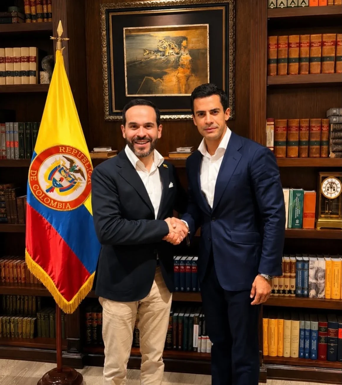 ospina El presidente Abelardo de la Espriella y Juann Gonzalo Ospina. CEDIDA