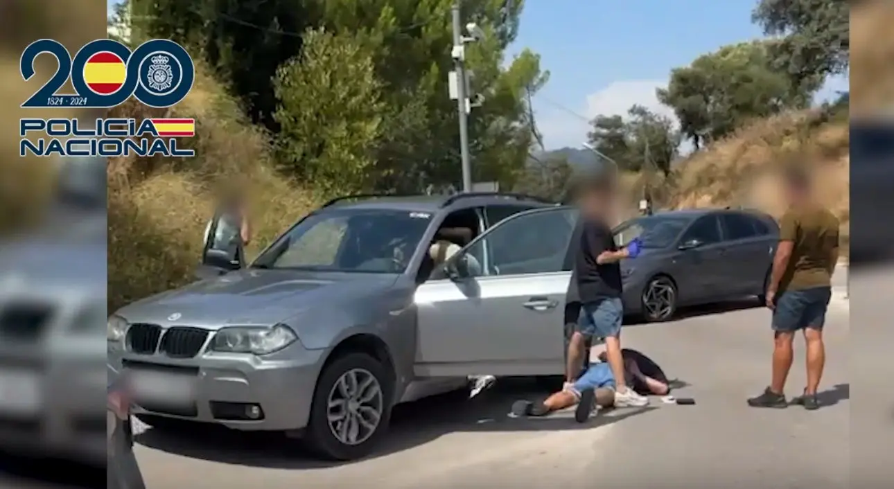 secuestro Momento del operativo policial. POLICÍA NACIONAL