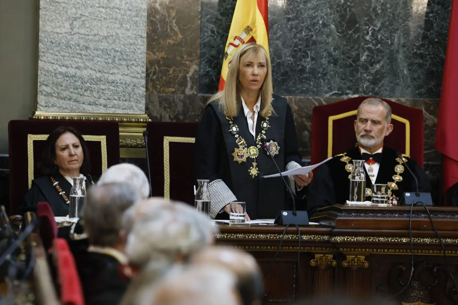 762693_rey_felipe_vi_presidenta_tribunal_supremo_consejo_general_poder_judicial La presidenta del CGPJ y del Tribunal Supremo, Isabel Perelló. AGENCIAS