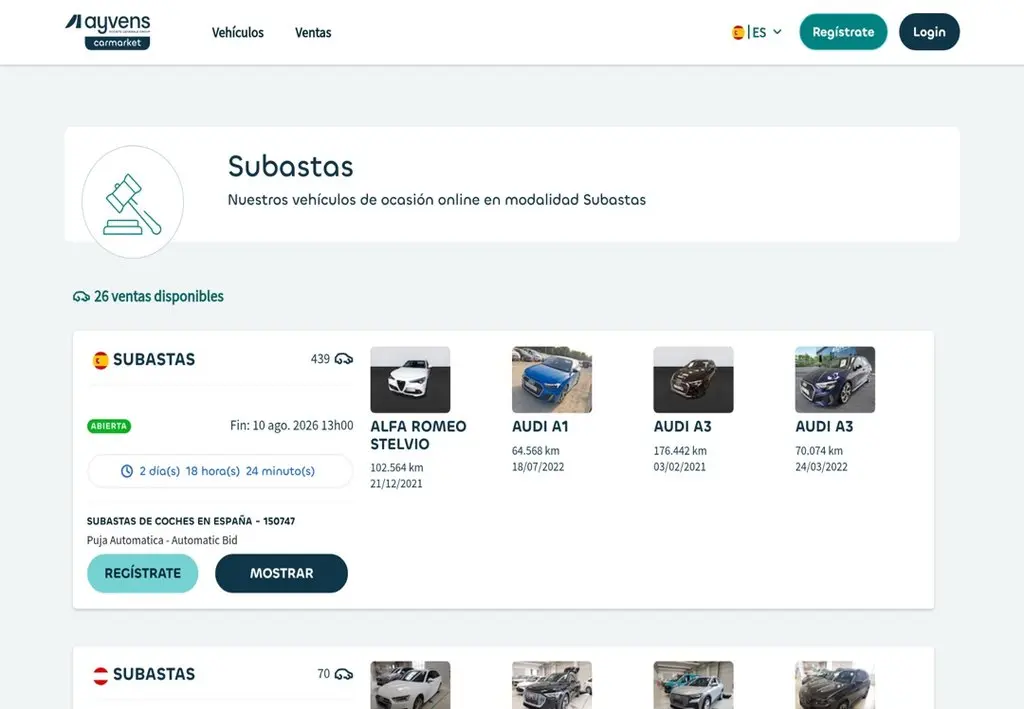 Subastas de coches europeas de confianza para compras al por mayor 2 Moncloa ayvens Moncloa
