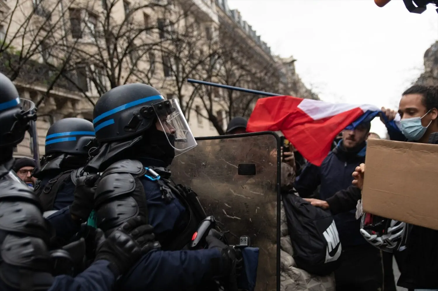 Disturbios durante una manifestación en París Disturbios durante una manifestación de los ‘chalecos amarillos’, en París