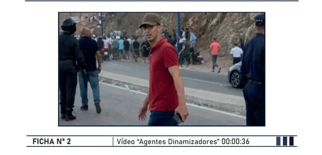 video 2 Un fotograma de uno de los vídeos de Ceuta entregado a la juez Tardón. MONCLOA